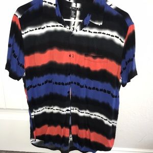 Casual tie dye button down